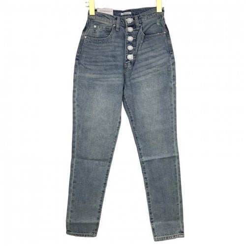 Pre-owned Weworewhat Straight Jeans In Blue