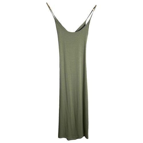 Pre-owned Enza Costa Maxi Dress In Green