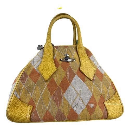 Pre-owned Vivienne Westwood Derby Cloth Handbag In Yellow