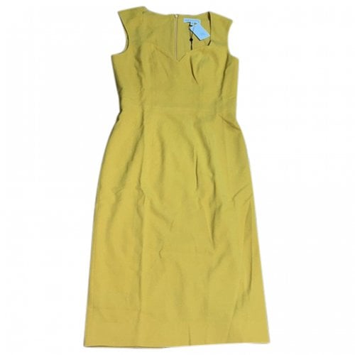 Pre-owned Dress The Population Mid-length Dress In Yellow