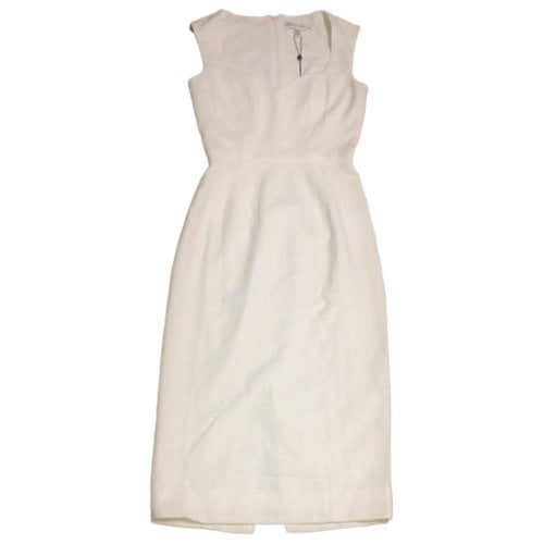 Pre-owned Dress The Population Mid-length Dress In White