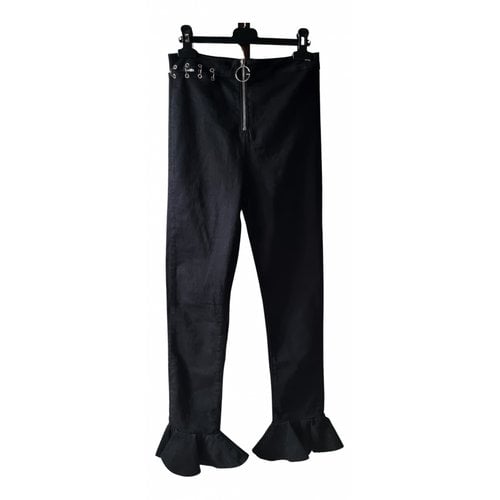 Pre-owned Gaelle Paris Large Pants In Black