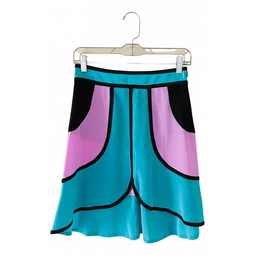 Pre-owned Emporio Armani Silk Mini Skirt In Multicolour