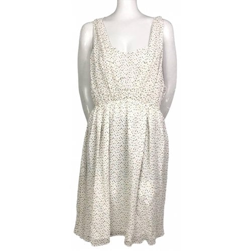 Pre-owned Band Of Outsiders Silk Mini Dress In Beige