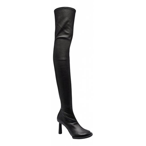 Pre-owned Jacquemus Leather Boots In Black