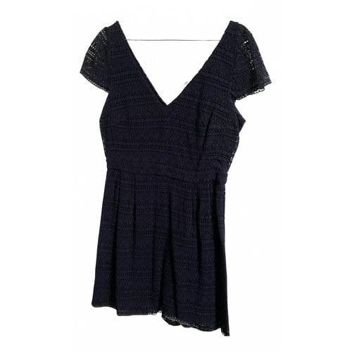 Pre-owned Sézane Lace Mid-length Dress In Navy