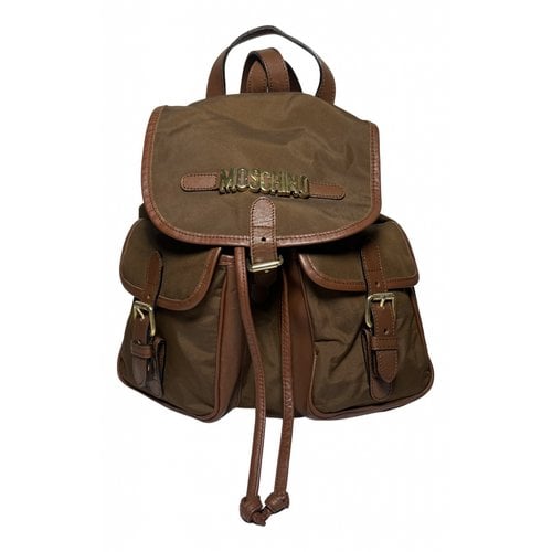 Pre-owned Moschino Biker Backpack In Camel