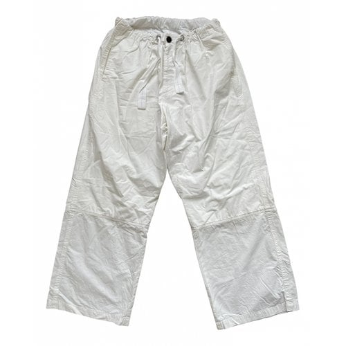 Pre-owned Oamc Trousers In White