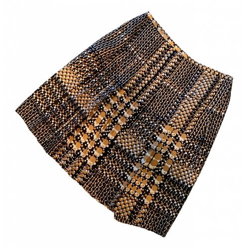 Pre-owned Versace Silk Skirt In Brown