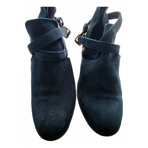 Pre-owned Tommy Hilfiger Ankle Boots In Blue