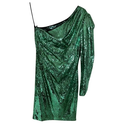 Pre-owned Simona Corsellini Glitter Mini Dress In Green
