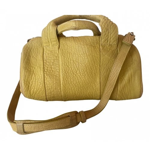 Pre-owned Alexander Wang Rocco Leather Handbag In Yellow