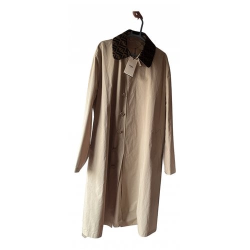 Pre-owned Fendi Trench In Beige