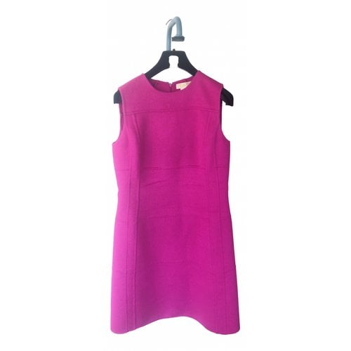 Pre-owned Michael Kors Wool Mid-length Dress In Pink