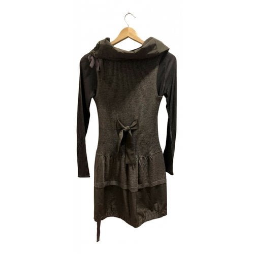 Pre-owned Hoss Intropia Wool Mid-length Dress In Brown