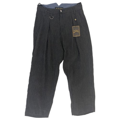 Pre-owned Vivienne Westwood Anglomania Linen Trousers In Black