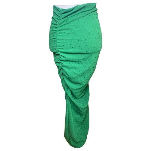 Pre-owned Nbd Maxi Skirt In Green