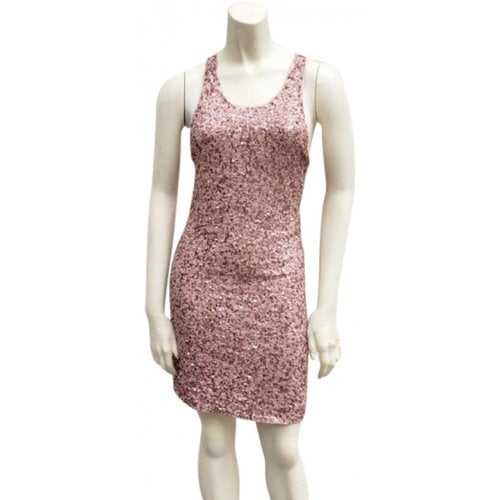 Pre-owned Alice And Olivia Glitter Mini Dress In Pink