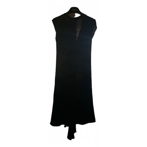 Pre-owned Balenciaga Silk Dress In Black