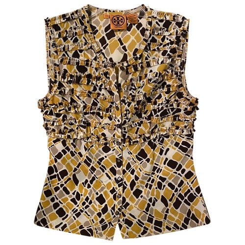 Pre-owned Tory Burch Silk Blouse In Yellow