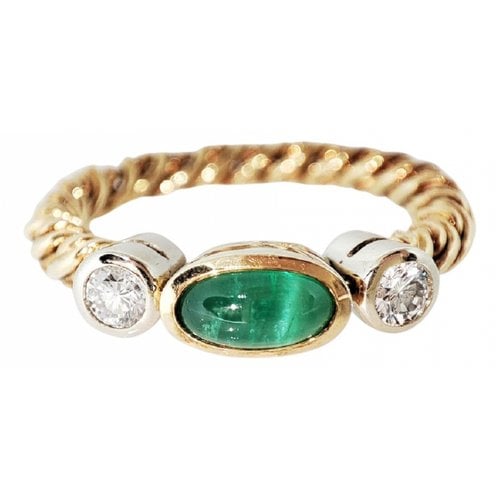 Pre-owned Pomellato Yellow Gold Ring In Green