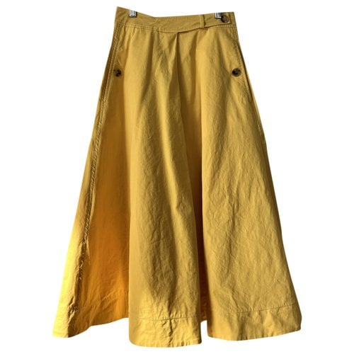 Pre-owned Tela Mid-length Skirt In Yellow