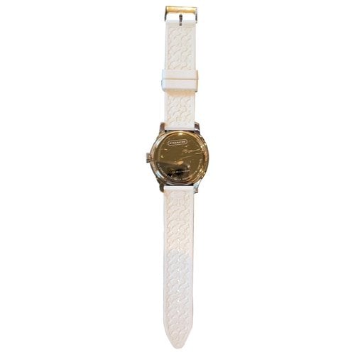 Pre-owned Coach Watch In White