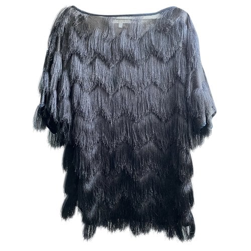 Pre-owned Milly Silk Blouse In Black