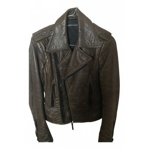 Pre-owned Balenciaga Vegan Leather Jacket In Brown