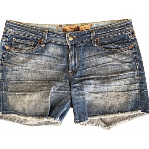 Pre-owned Paige Mini Short In Blue