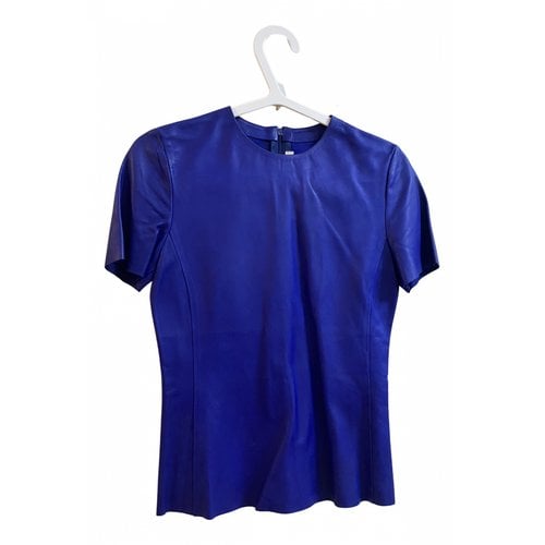 Pre-owned Celine Leather Tunic In Blue