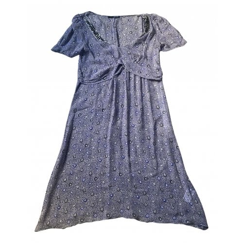 Pre-owned Liujo Silk Mid-length Dress In Purple