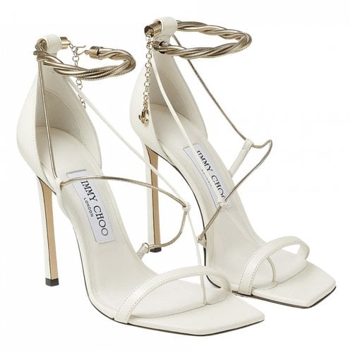 Pre-owned Jimmy Choo Leather Sandals In White