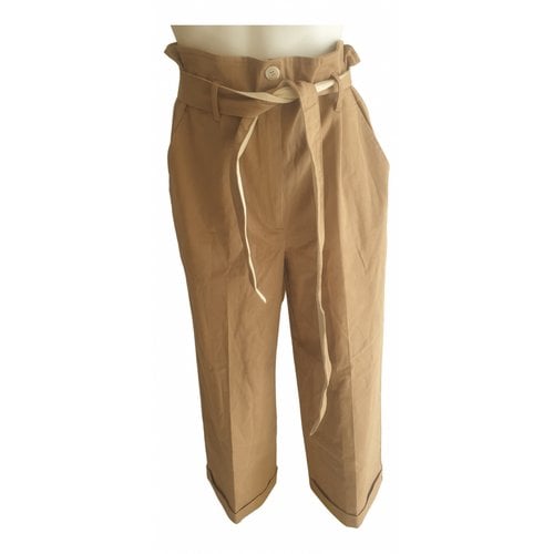 Pre-owned Semicouture Large Pants In Beige