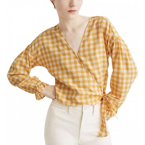 Pre-owned Madewell Blouse In Yellow