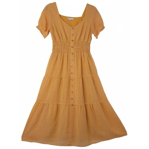 Pre-owned Moon River Mini Dress In Gold
