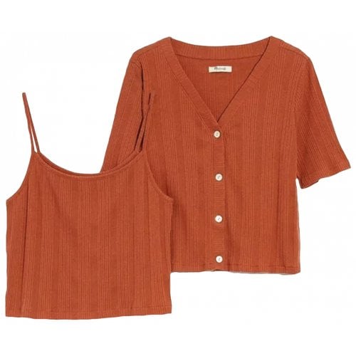 Pre-owned Madewell Blouse In Orange