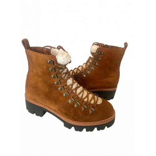 Pre-owned Jeffrey Campbell Leather Lace Up Boots In Brown