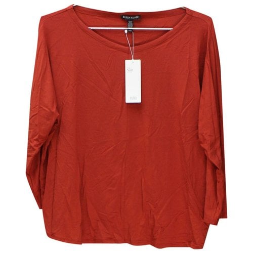 Pre-owned Eileen Fisher Blouse In Red