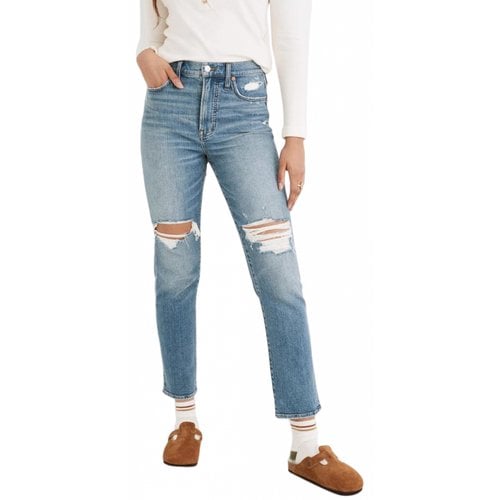 Pre-owned Madewell Straight Jeans In Blue