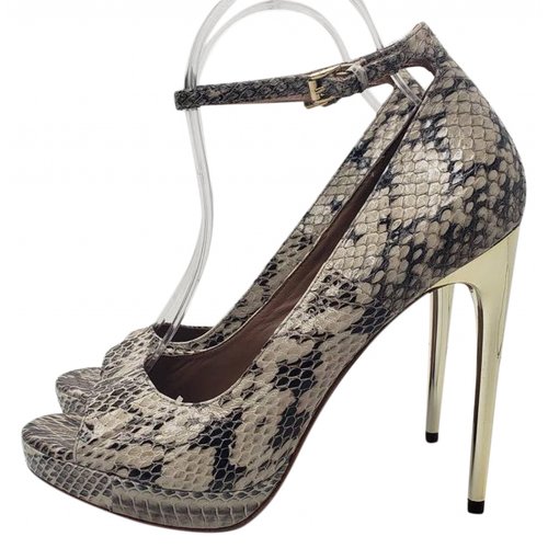 Pre-owned Bcbg Max Azria Python Heels In Other