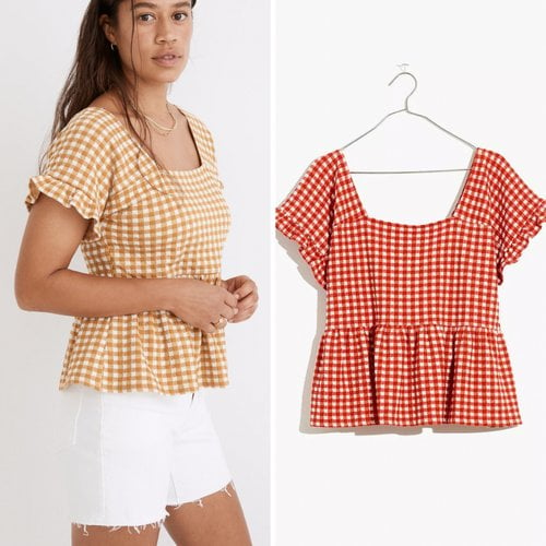 Pre-owned Madewell Blouse In Red