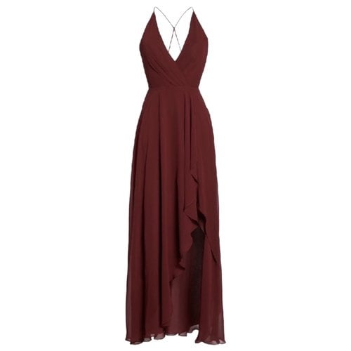 Pre-owned Jenny Yoo Maxi Dress In Burgundy