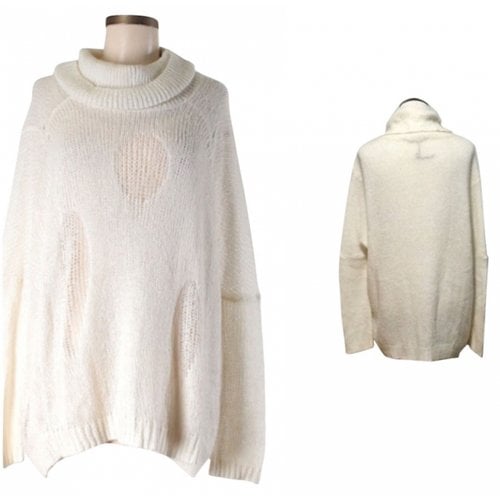 Pre-owned Bcbg Max Azria Wool Jumper In White