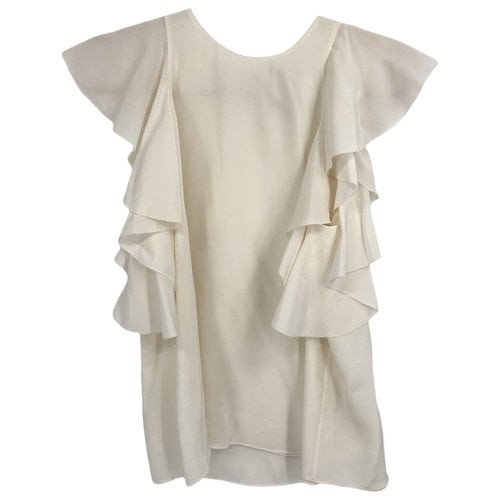 Pre-owned Alexis Silk Blouse In White