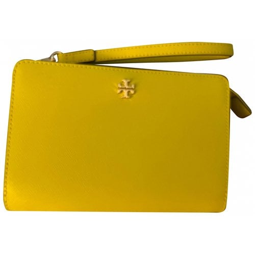 Pre-owned Tory Burch Wallet In Yellow