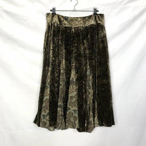 Pre-owned Ann Taylor Velvet Mid-length Skirt In Brown