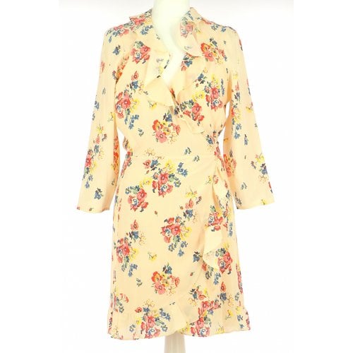 Pre-owned Sézane Silk Dress In Multicolour