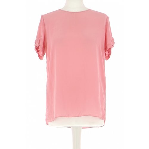 Pre-owned Sandro Silk T-shirt In Pink