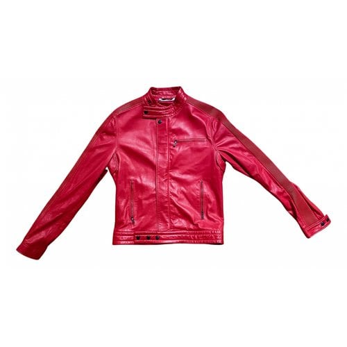 Pre-owned Saint Laurent Leather Jacket In Red